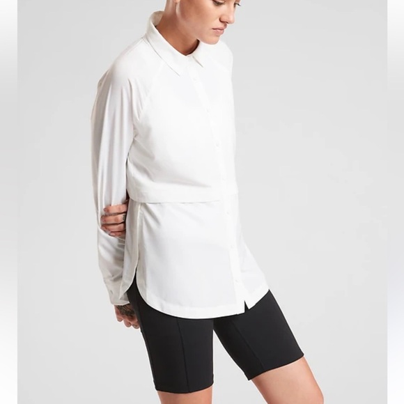 Athleta Tops - Athleta Northstar Shirt Jacket White Size M